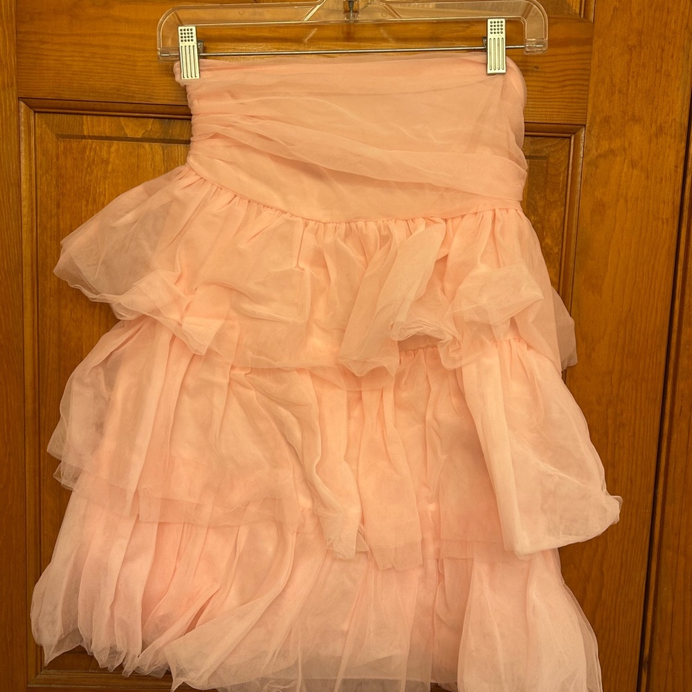 Beginning Boutique Pink Layered A-Line Skirt